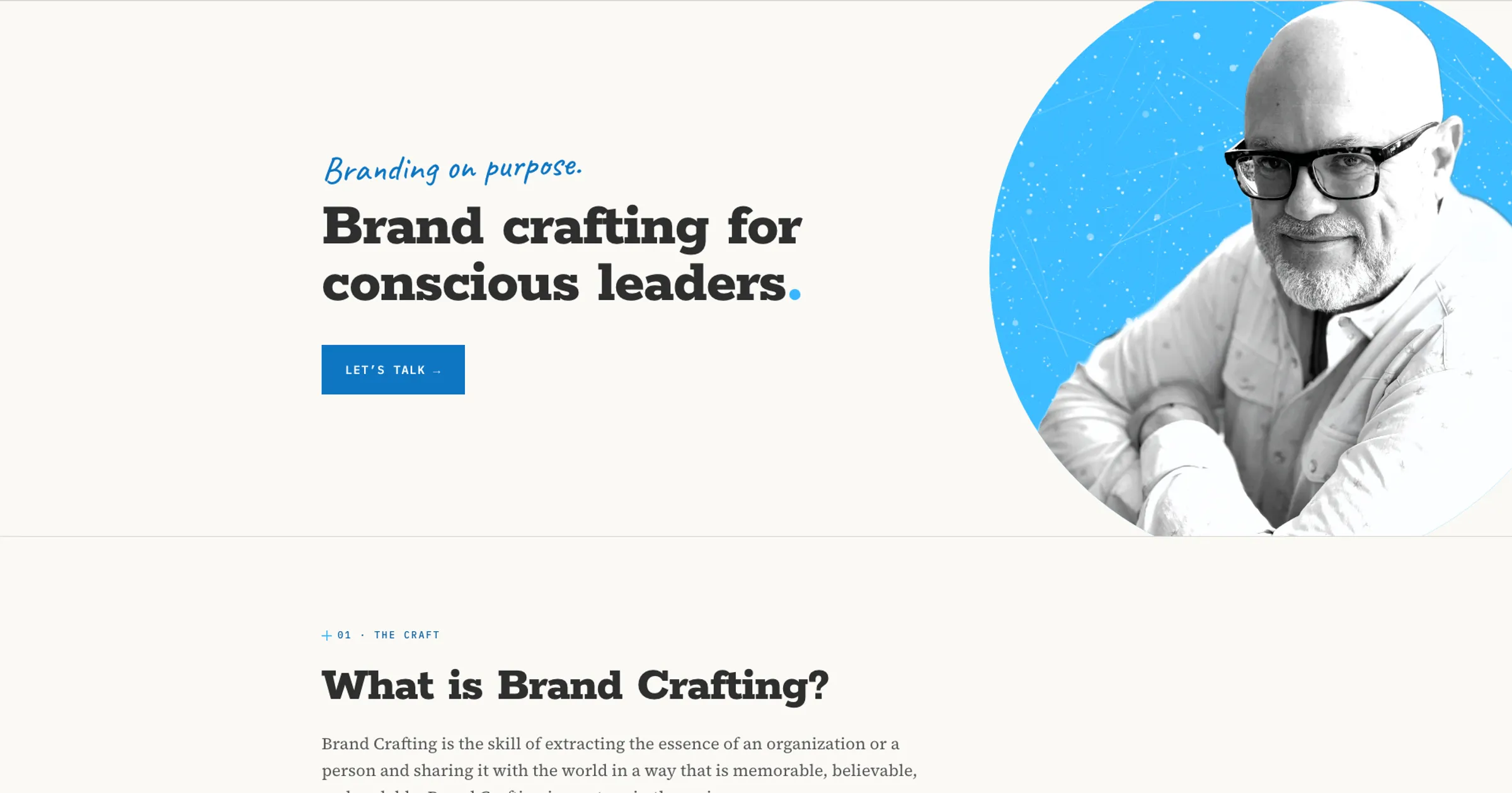 fosterthinking.com homepage: brand crafting for conscious leaders